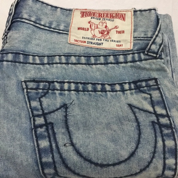 True Religion Straight Men Cotton Light Denim Jean SZ 32 - Picture 7 of 12